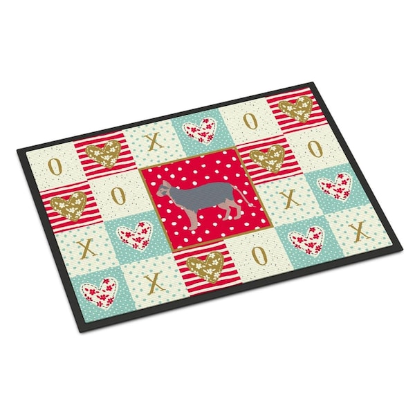 Carolines Treasures 24 x 36 in. Lykoi No.3 Cat Love Indoor or Outdoor Mat CK5641JMAT - main